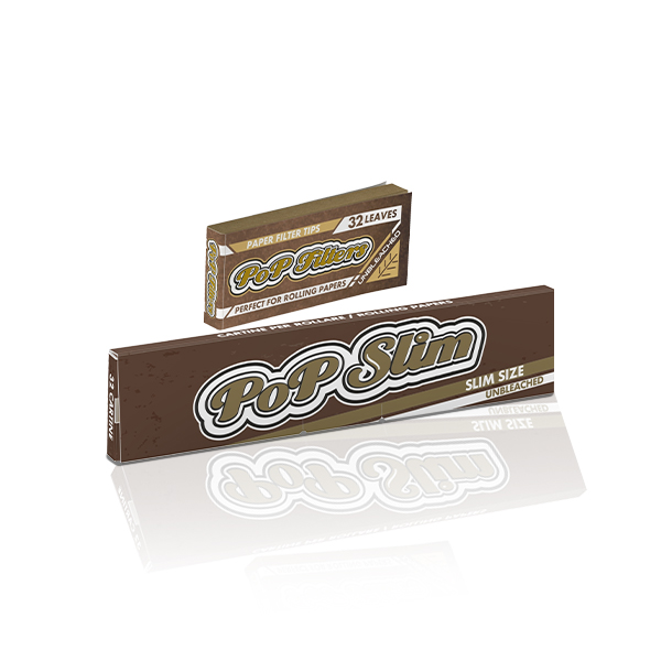 Kit cartina slim Unbleached + filtro carta unbleached