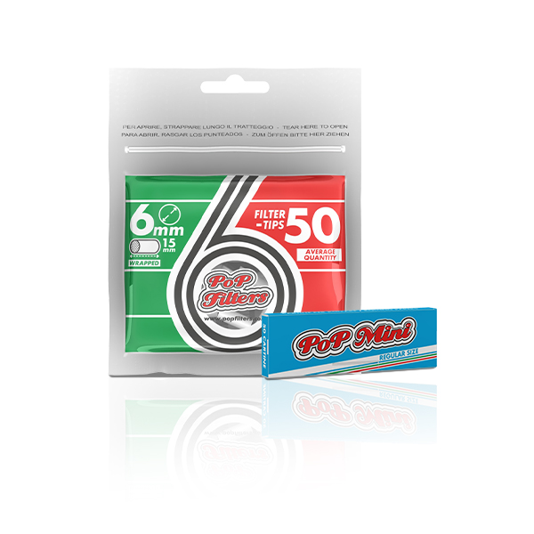 PoP mini Blue + bag da 50 filtri 6mm