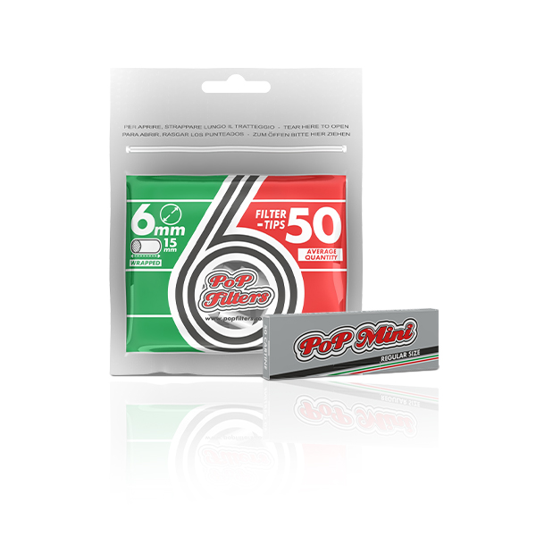 PoP mini Silver + bag da 50 filtri 6mm